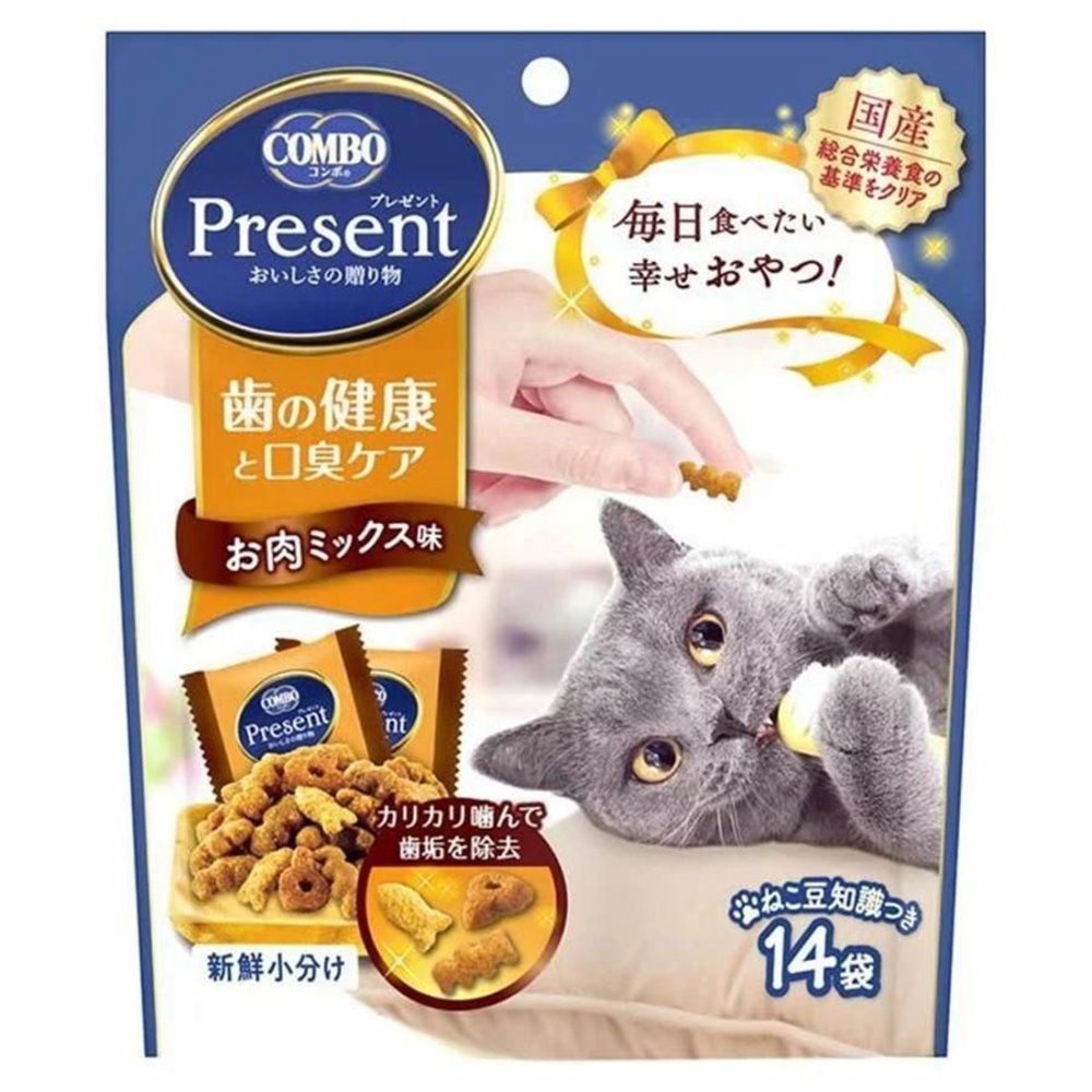 日本ペットフード COMBO(コンボ) キャット おやつ 歯の健康と口臭ケア 肉ミックス味 [猫 ネコ キャットフード エサ おやつ] 42g(小分け14袋入り)のサムネイル