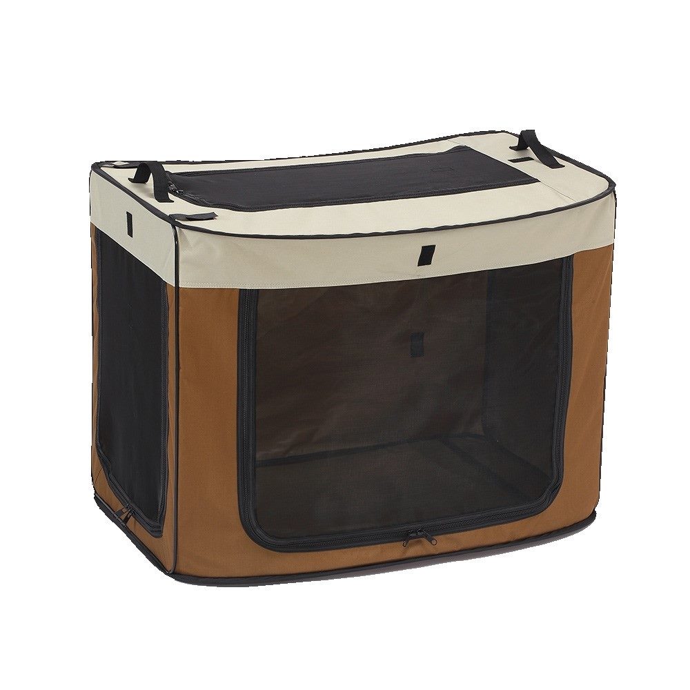 マルカン どこでもワンタッチケージ M ブラウン [ペット用品 犬 猫 おでかけ キャンプ] DP-683