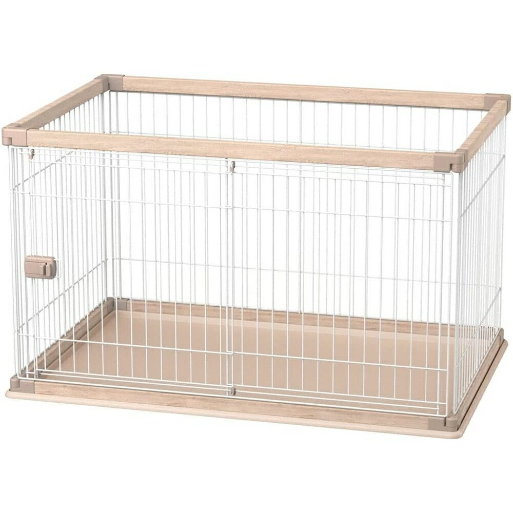 アイリスオーヤマ ウッディサークル 小型犬・中型犬用 [ペット 飼育ドッグ] PWSR-1280V ライトナチュラル 【○】