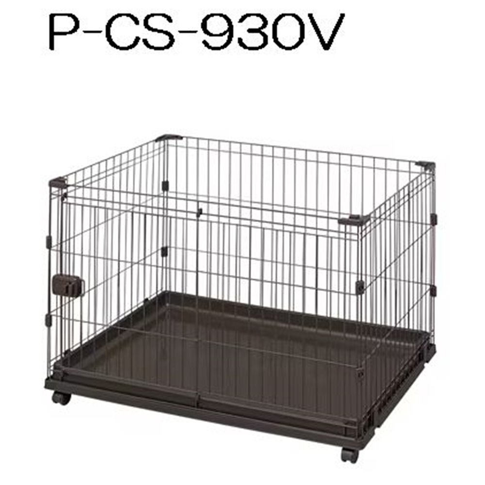 アイリスオーヤマ コンビネーションサークル ウォールナット [ペット 小型 犬 猫 ゲージ 右開き 左開き..