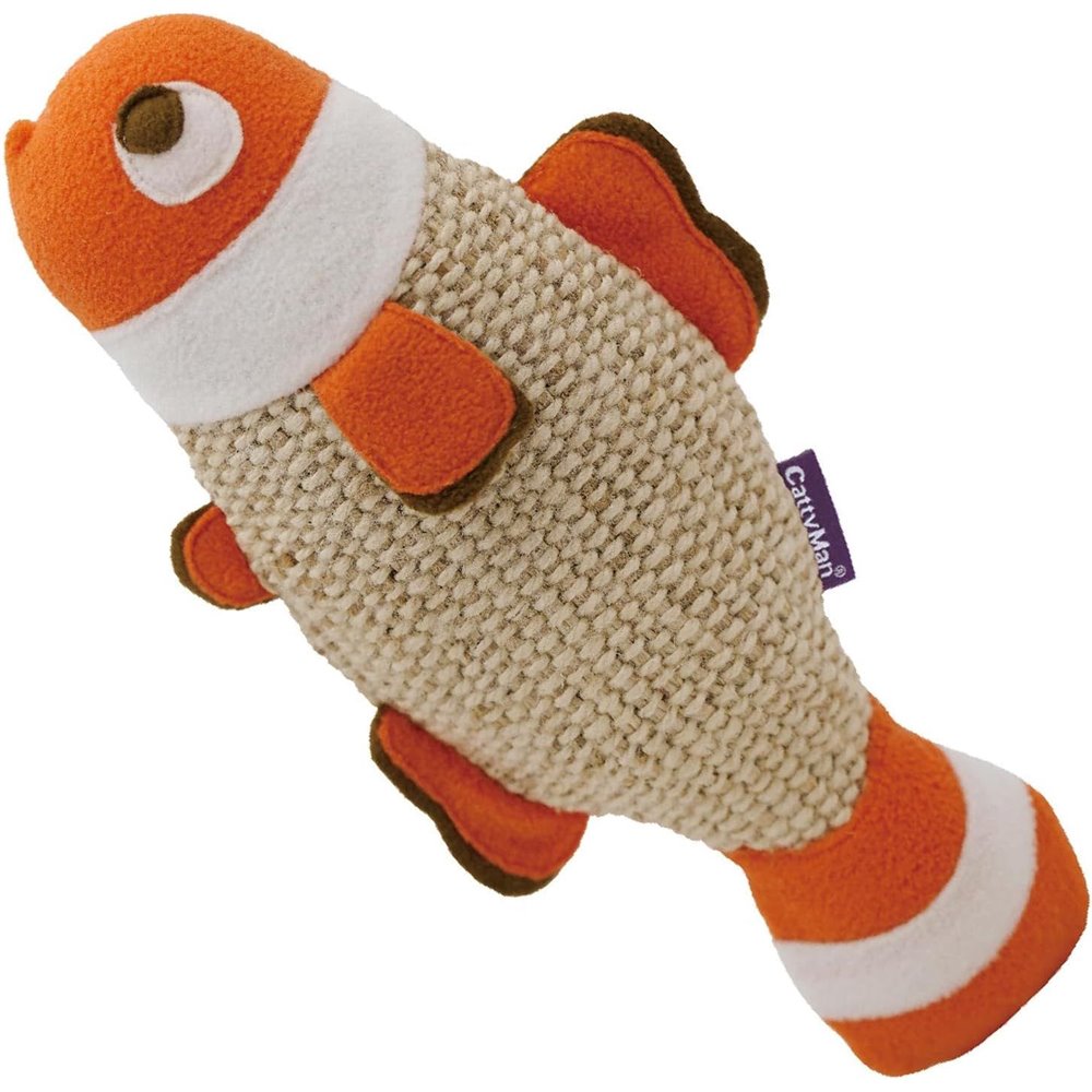 ドギーマン(DoggyMan) 猫のうしろ足爪みがき くーちゃん [猫用 つめとぎ おもちゃ ぬいぐるみ かわいい ケリケリ さかな]