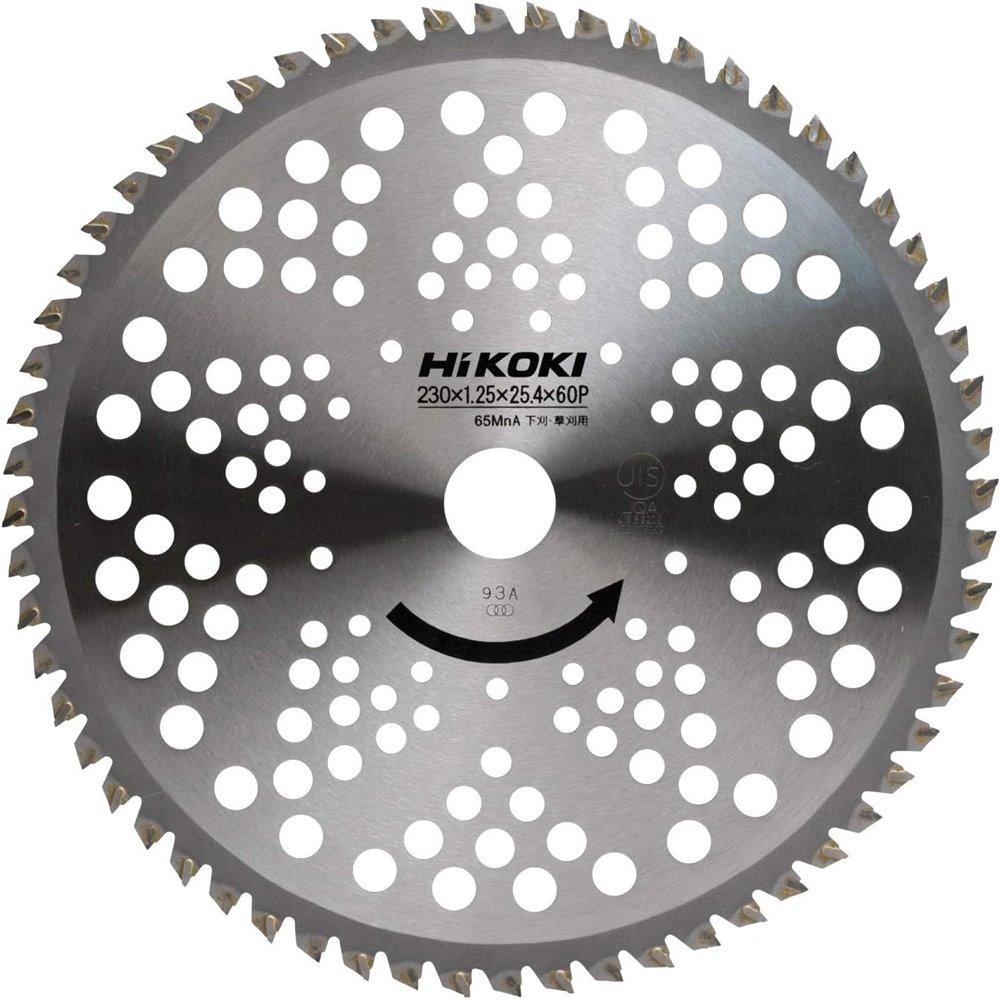 HiKOKI (ハイコーキ) 下刈用チップソー軽量タイプ(メッシュ仕様) 外径：230mm [電動工具 刈払機 下刈 切断 先端 パーツ] 0068-4581