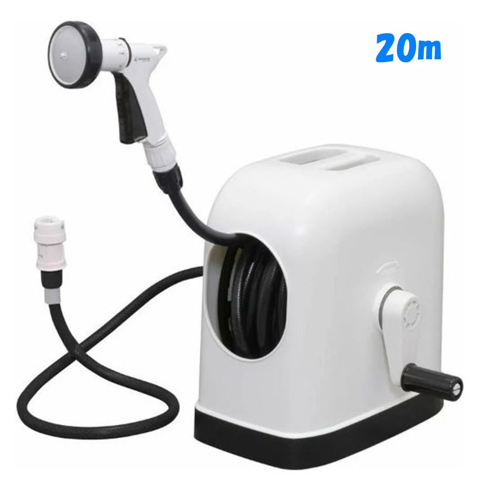 アイリスオーヤマ フルカバーホースリールHG 20m ホワイト[園芸 ガーデニング 洗車 散水] FHHG-20