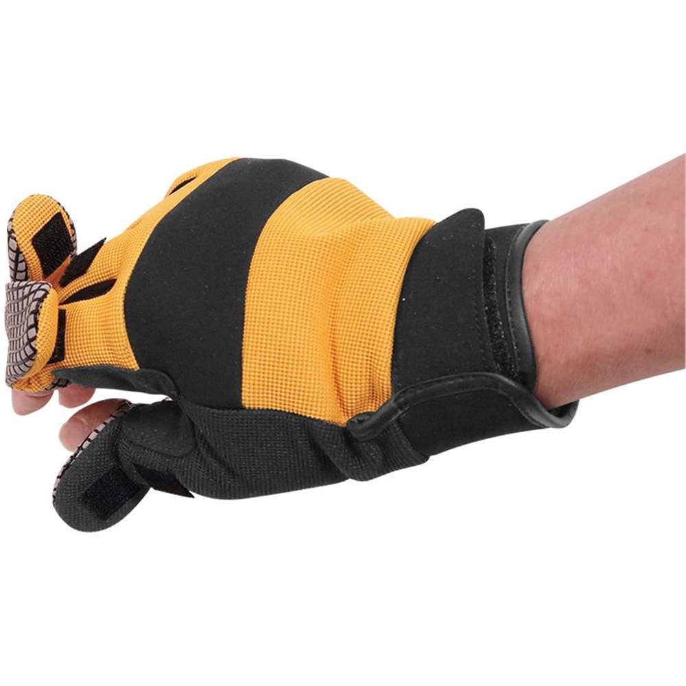 セフティ−3 刈払機用防振脱着手袋 [園芸 作業 手袋 保護] KB-57