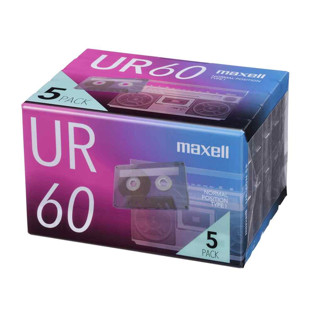 マクセル カセットテープ「UR」60分 [音楽 録音 記録 メディア 保存] UR-60N5P