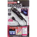 【在庫処分】カシムラ AJ-374 DC充電器 1A iPhone5用 AJー374