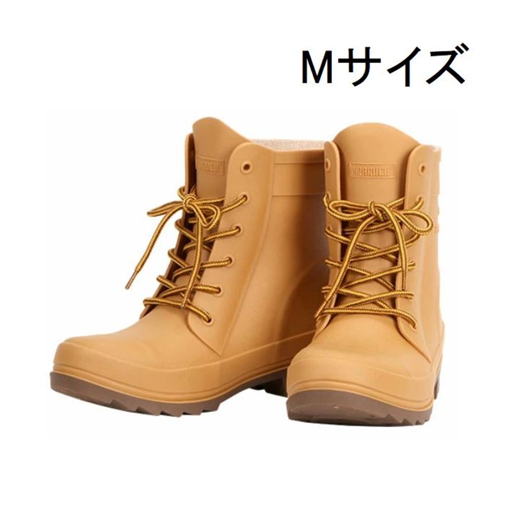 カジメイク No.6437 ピラルクレインブーツ [靴 防水 ワークブーツ 晴雨兼用 男女兼用] Mサイズ キャメル