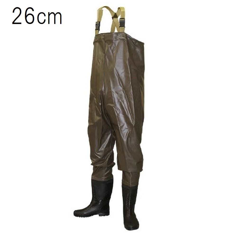 オカモト グリーンクロス PVCウェダーチェスト胴付き長靴 L 26cm [胴長 どうなが 畑作業 現場 水産工場..