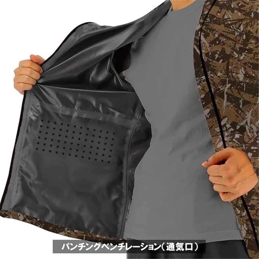 弘進ゴム ストームバスター 透湿 LIGHT レインスーツ LLサイズ ブラウン [レインウェア 上下セット 合羽 フード付き 防水 メンズ] B-1101