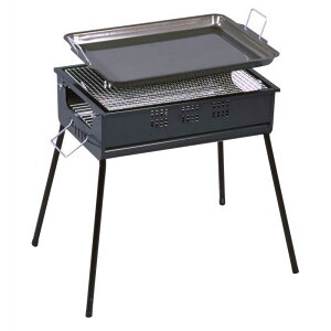 グリーンライフ BBQコンロ バーベキューコンロ 45cm 鉄板付き CBN-450 (4-5人用)