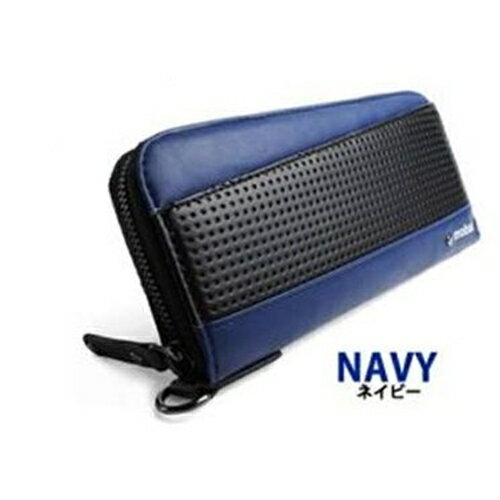 ポーム ラウンドファスナー 長財布 MB-0013 ネイビー