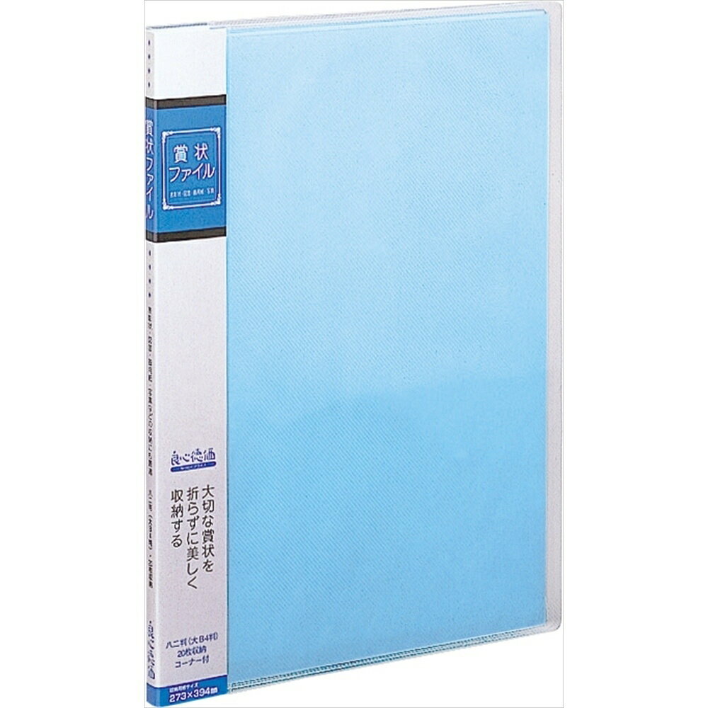 ナカバヤシ 賞状ファイル 大B4 ブルー