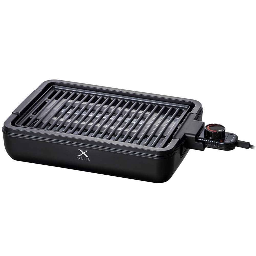 【訳あり品】【箱破れ、汚れ】山善 YAMAZEN 減煙 焼き肉グリル XGRILL [ホットプレート 減煙 油落ち 油ハネ 調理家電] YGMA-X100(B)ブラック