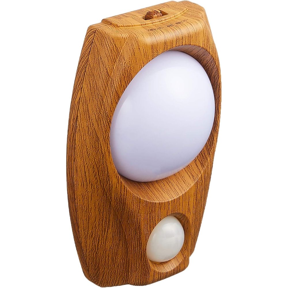 朝日電器 ELPA(エルパ) 木目調 LEDセンサー付ライト [照明 点灯 消灯 廊下 玄関 寝室 コンセント 差し..