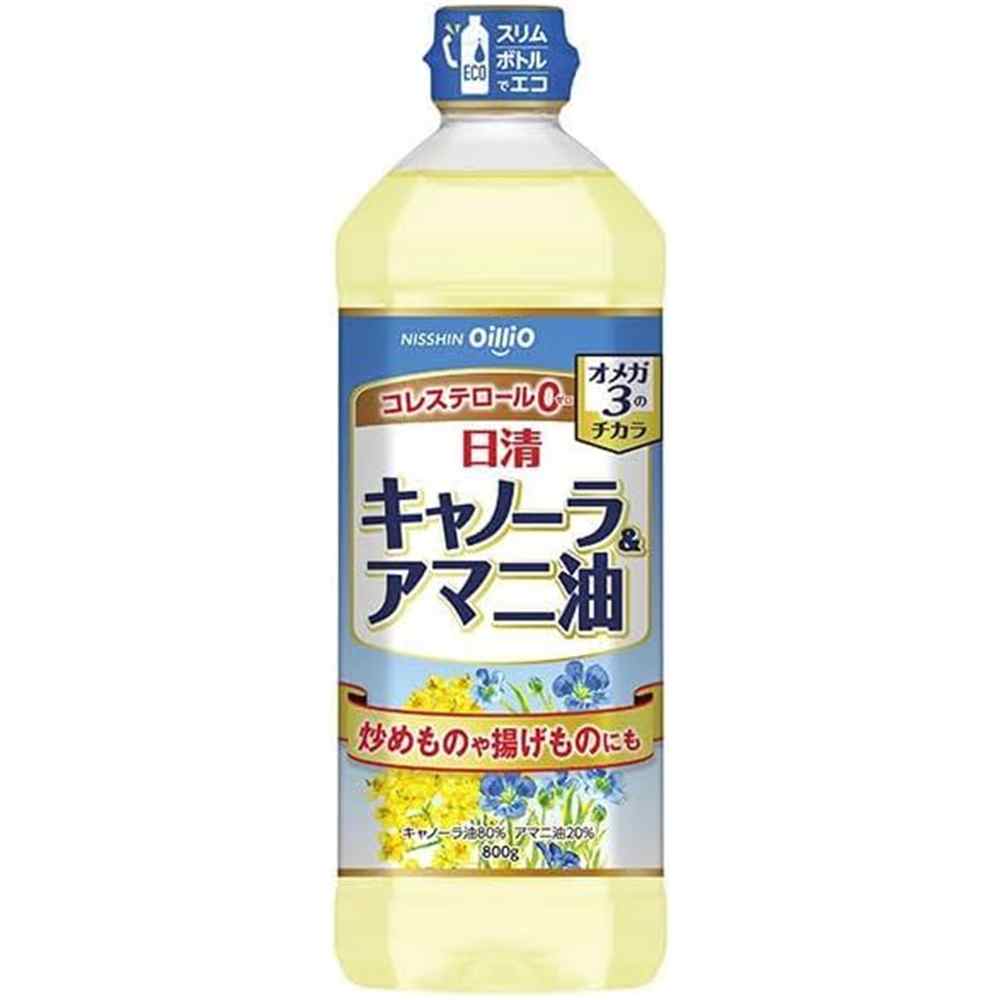 日清オイリオ 日清キャノーラ&アマニ油 [調味料 食用油 キャノーラ油 亜麻仁油 オイル オメガ3 コレス..