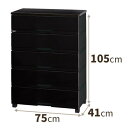 天馬 フィッツプラス プレミアム FP7505 【幅75cm×5段】(プレミアムブラック) 【北海道・沖縄・離島配送不可】【時間帯指定不可】 【C】【代引不可】