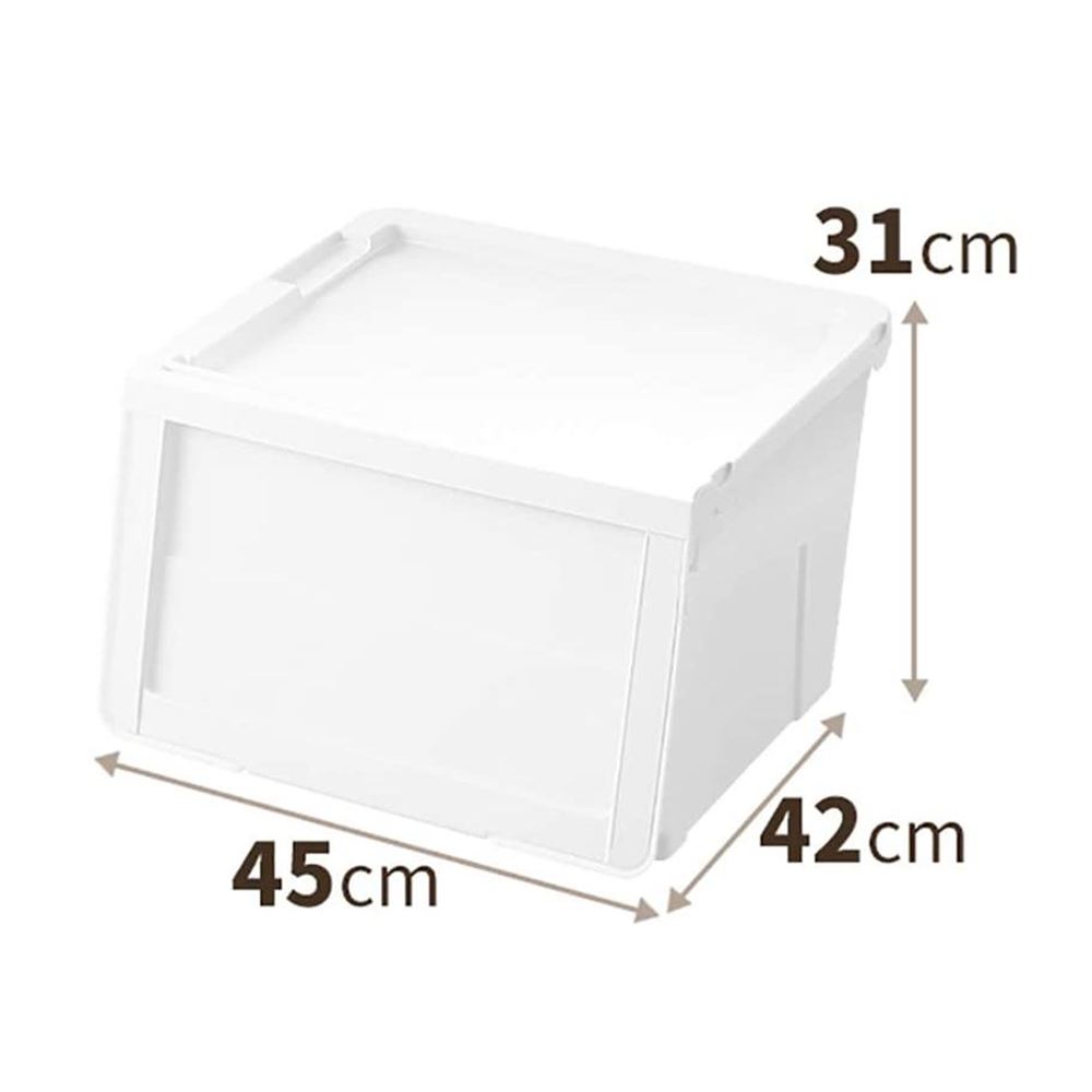 天馬 プロフィックス カバコ モノ Mサイズ [収納 ケース フラップ式] ホワイト