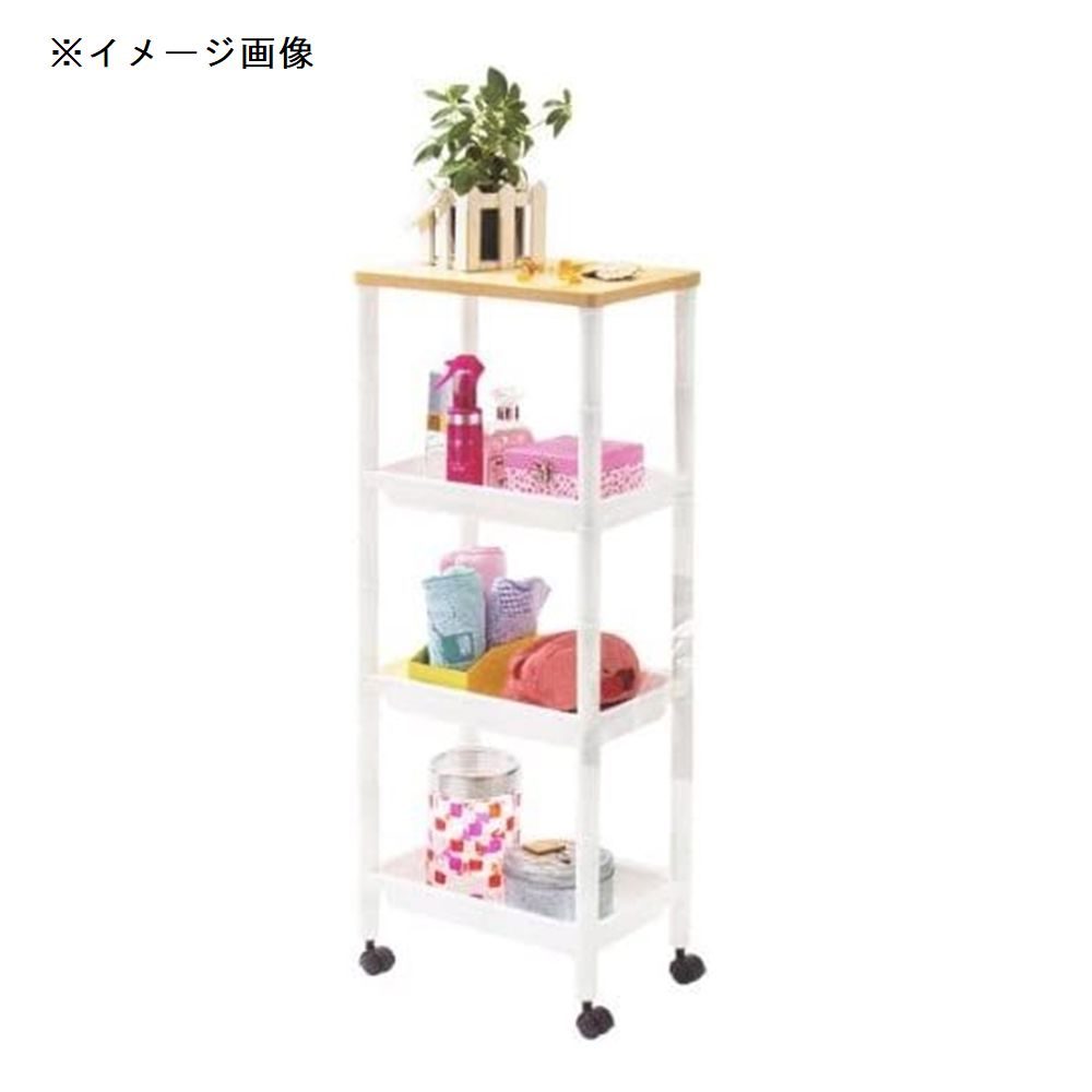 不動技研 ウッドテーブルワゴン ミニラック キャスター付き ホワイト [収納 整理 キッチン 台所 リビング 洗面所] F2503 yamakishi-10242916 ホームセンターヤマキシ楽天市場店 サンプル画像3