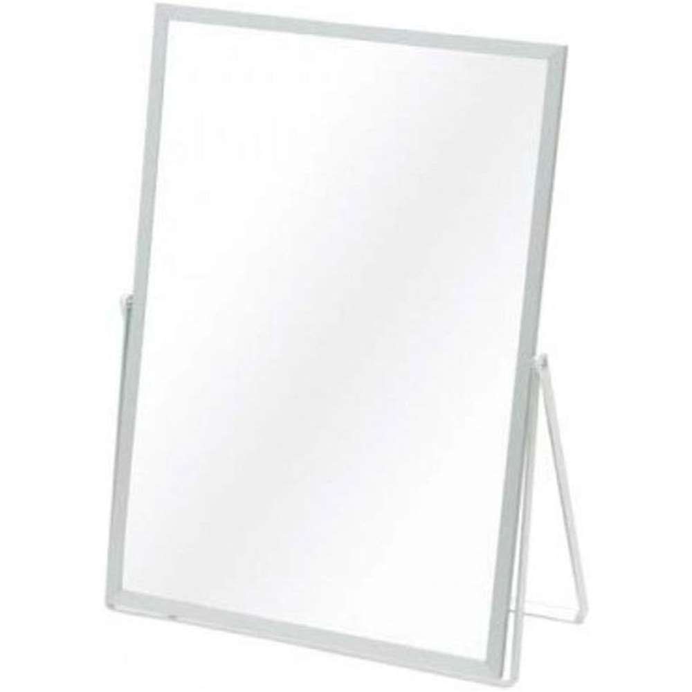 メリー アルミ卓上ミラー 特大 [鏡 シンプル 化粧 メイク スタイリング 身だしなみ] J-9