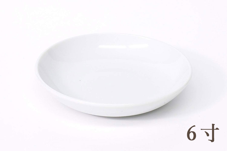 神具 国産 神棚用 白皿 2枚組 6寸 幅18.3cm(代引き決済不可商品) 神棚 神具 仏具 盆提灯 やまこう 山幸