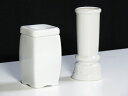 国産 白 無地 ■ 四角マッチ消 線香差 ■仏具■陶器 2点セット モダン・ミニ仏檀に■ お盆 お彼岸 お墓参り 供養 神棚 神具 仏具 盆提灯 やまこう 山幸