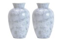 花立 墓 お墓 花立て 仏具 陶器 花瓶 夏目 2本組 セット ブルー 7寸 サイズ 約(cm) 高さ21.5 神棚 神具 仏具 盆提灯 やまこう 山幸
