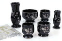 仏具 仏具セット ミニ モダン おしゃれ 6点 セット 銀襴 桜 国産 陶器 ミニ仏壇 神棚 神具 仏具 盆提灯 やまこう 山幸