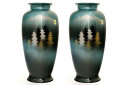 花立 墓 お墓 花立て 仏具 陶器 花瓶 2本組 セット さつま型 霧雨 尺 サイズ 約(cm) 高さ32 神棚 神具 仏具 盆提灯 やまこう 山幸