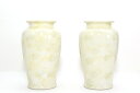 花立 墓 お墓 花立て 仏具 陶器 花瓶 2本組 セット 夏目 柳 6寸 サイズ 約(cm) 高さ18 神棚 神具 仏具 盆提灯 やまこう 山幸