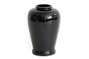 花立 墓 お墓 花立て 仏具 陶器 花瓶 単品 夏目 黒 無地 6寸 サイズ 約(cm) 高さ17.5 神棚 神具 仏具 盆提灯 やまこう 山幸