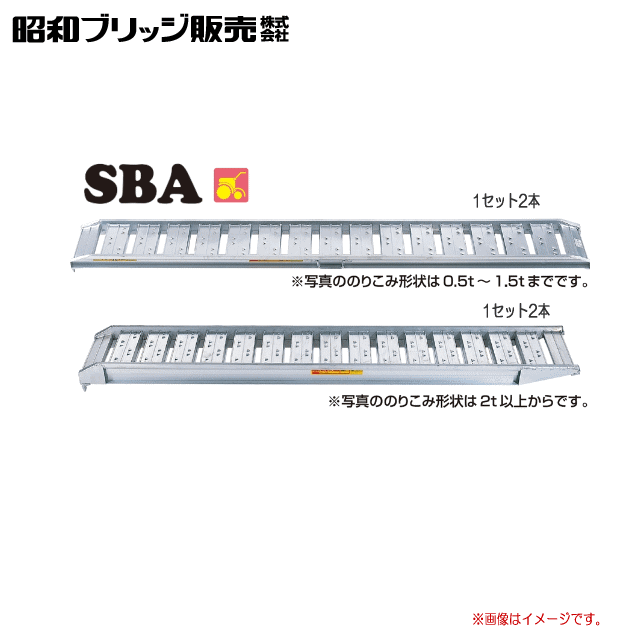 昭和ブリッジ:アルミブリッジ/SBA-360-40-5.0(2本セット）5.0t/セットSBAタイプは農業機械用に設計、開発されたブリッジです《北海道、沖縄、離島は送料がかかります。》《個人様宅は送料が別途かかります。》