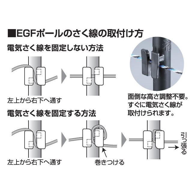 末松電子製作所 電気柵用支柱 ゲッターEGF延長ポール φ16mm×66cm 50本セット《北海道、沖縄、離島は別途、送料がかかります。/代引き不可》