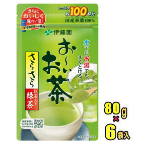 Rakuten - 伊藤園　お〜いお茶　抹茶入りさらさら緑茶　80g×6袋入（100杯分×6）【おーいお茶さらさら緑茶】