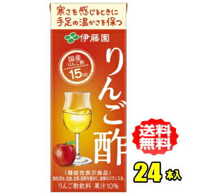 【機能性表示食品】伊藤園　りんご酢　200ml紙パック×24本入のサムネイル