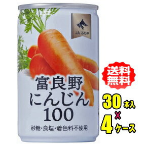 商品説明内容量160g缶×30本入×4ケース 特徴 にんじん100％のジュースは飲みにくい」と言われる中で、抜群の美味しさと人気を誇るのが、この「富良野にんじん100」です。美味しさの秘密はにんじんにあります。「富良野にんじん100」では、...