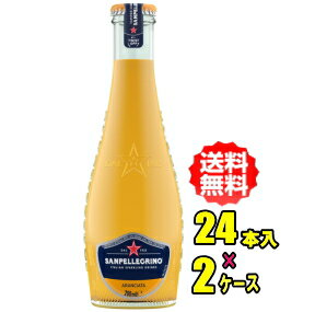 サンペレグリノ　イタリアンスパークリング アランチャータ（オレンジ）200ml瓶×24本入×2ケース