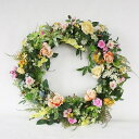 造花 パッションフラワーやローズやベリーの華やかなリース シルクフラワー CT触媒 光触媒 バラ 薔薇 アレンジ フラワーアレンジ インテリア フラワーアレンジ...