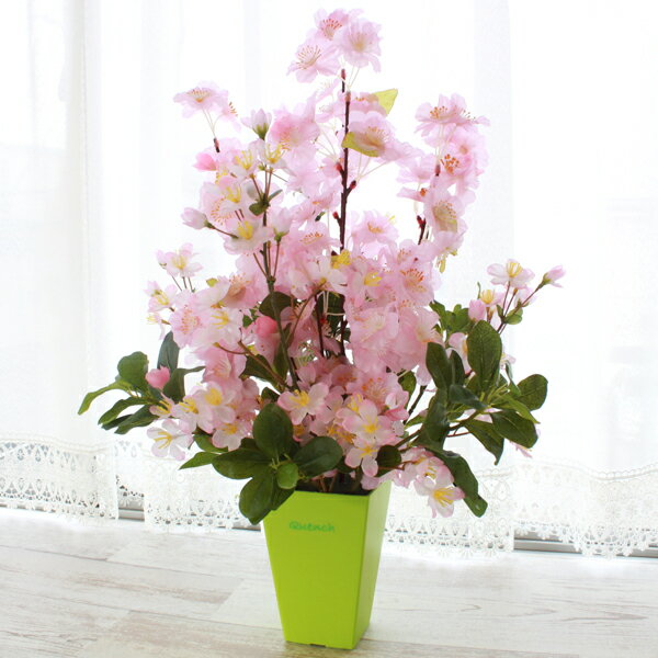 造花 春を彩る桜のアレンジ シルクフラワー さくら サクラ CT触媒 光触媒 フラワーアレンジメント インテリア arg