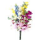 造花 仏花 デンファレとオンシジウムの花束一本 オンシジューム CT触媒 光触媒 シルクフラワー お彼岸 お盆 お仏壇 仏花 お墓 花 お供え 山久 btb