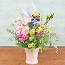 造花 春色のカーネーションとスイートピーの小花のアレンジ シルクフラワー 梅春物 CT触媒 光触媒 フラワーアレンジ インテリア フラワーアレンジメント arg