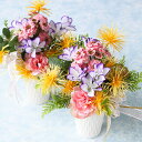 造花 仏花 コンパクトなお供え 大切なペットのお供えにも カーネーションとミニリリーの明るいアレンジ 一対 シルクフラワー ゆり ユリ CT触媒 光触媒 bar