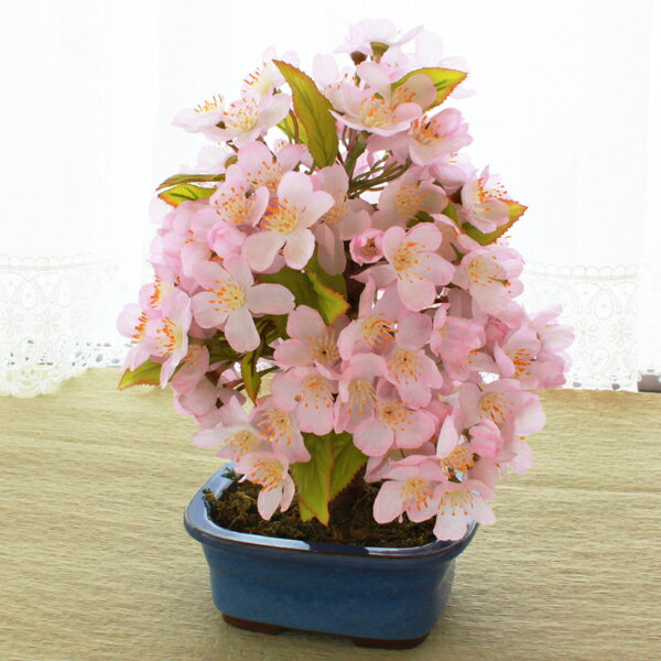 造花 さくら盆栽仕立てアレンジ シルクフラワー CT触媒 光触媒 フラワーアレンジメント サクラ 桜 bgr