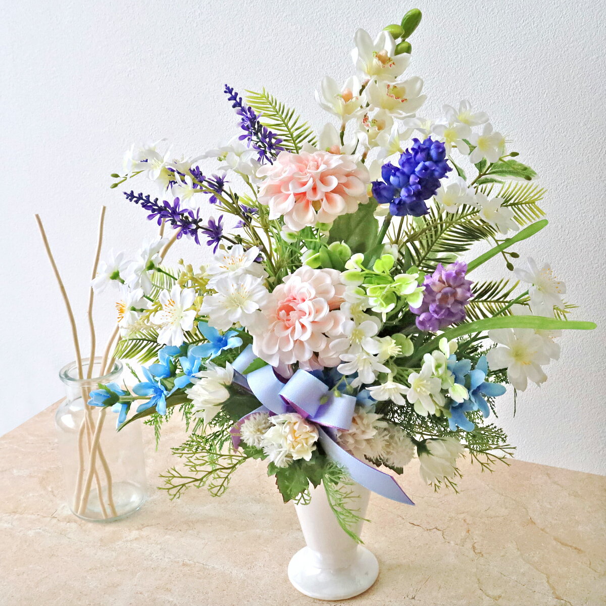 造花仏花シンビジュームとダリアのお...