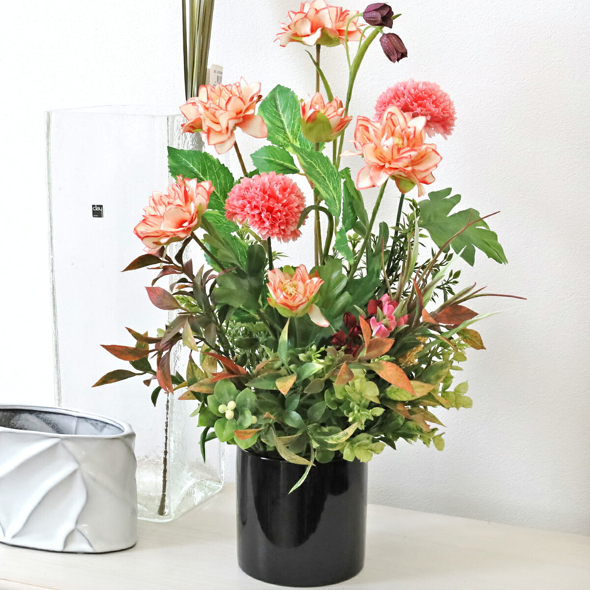 楽天市場】菊 アレンジメント（造花・人工観葉植物｜花・観葉植物