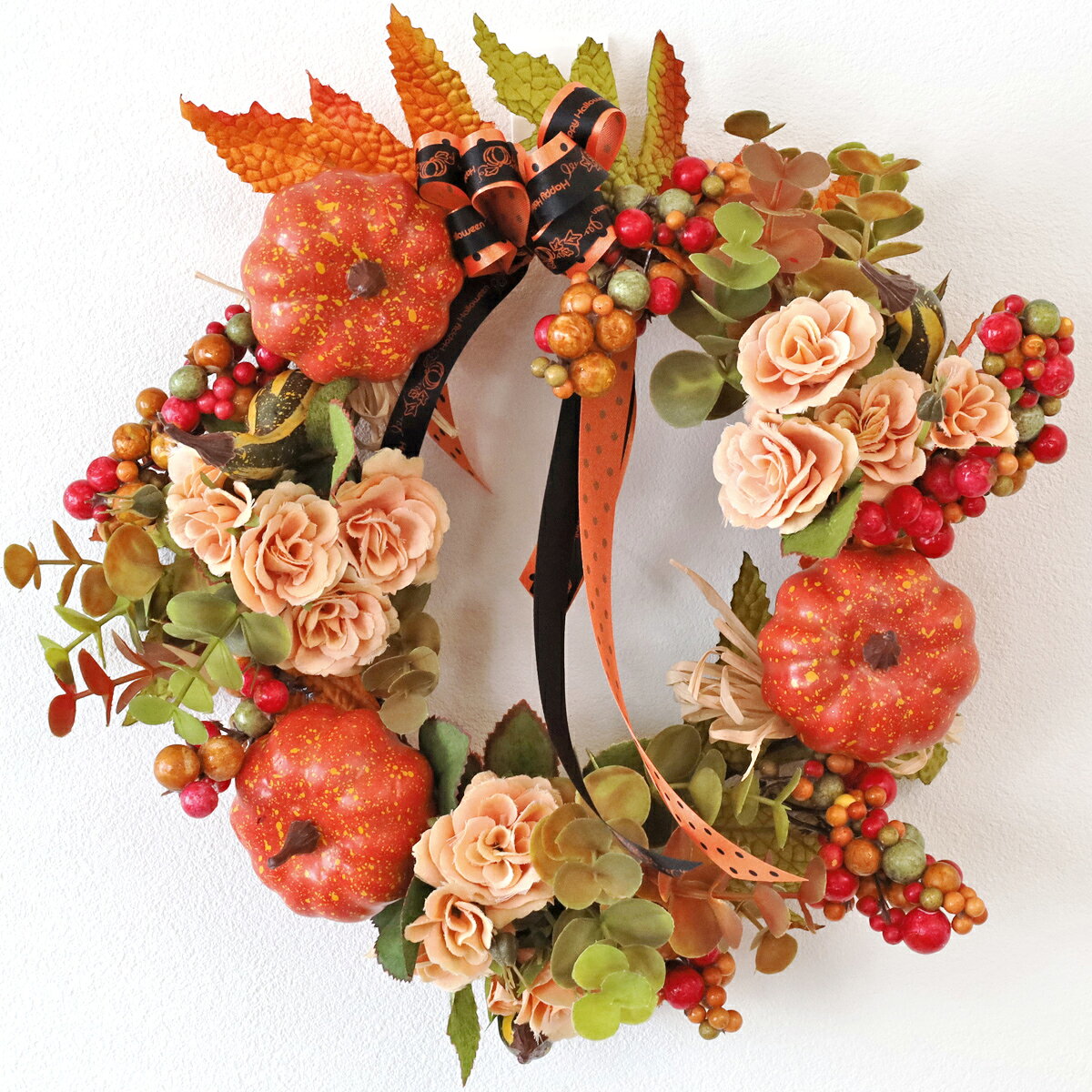 楽天市場】ハロウィン リース（造花｜造花・人工観葉植物）：花・観葉