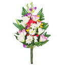 お墓 造花 仏花 グラジオラスとトルコキキョウの花束 一本(一束) CT触媒 お墓用 仏壇用 光触媒 造花 シルクフラワー お彼岸 お盆 お仏壇 仏花 お墓 花 お供え 山久 btb