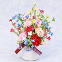 仏花 造花 パステルアスタに合わせたマムやカーネーションのアレンジ 花 CT触媒 光触媒 シルクフラワー お供えフラワーアレンジメント bar