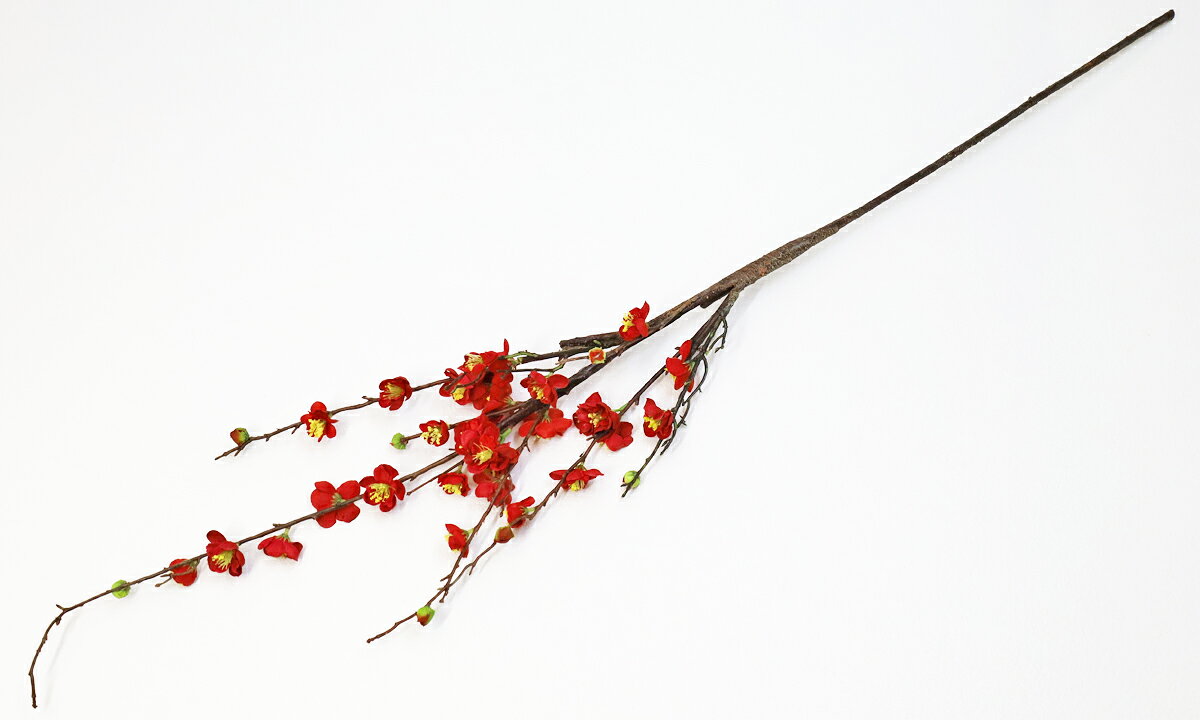 造花 冬至梅の大枝 122cm スプレー 単品 うめ ウメ シルクフラワー CT触媒 光触媒 tan