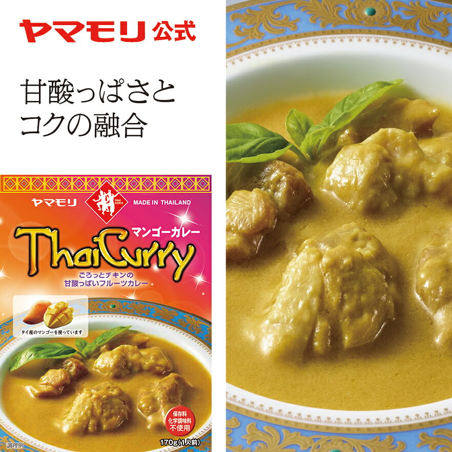 ヤマモリ　タイカレー マンゴー （1個） 170g | レトルトカレー カレー レトルト食品 レトルトご飯 カレーレトルト ヤマモリカレー 甘口 中辛 タイフード タイ料理 電子レンジ対応 あす楽 父の日