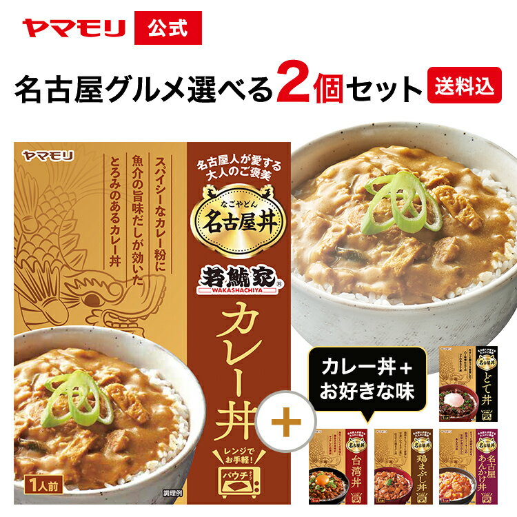  名古屋 若鯱家カレー丼 × お好きな名古屋丼 選べる2個セット | 名古屋 台湾丼 どて丼 鶏まぶし丼 名古屋あんかけ丼 若鯱家カレー丼 ごはん スタミナ 豚肉 豚肉ミンチ 母の日